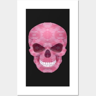 Pink Camouflage Skull Posters and Art